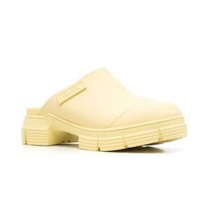 GANNI butter yellow clogs